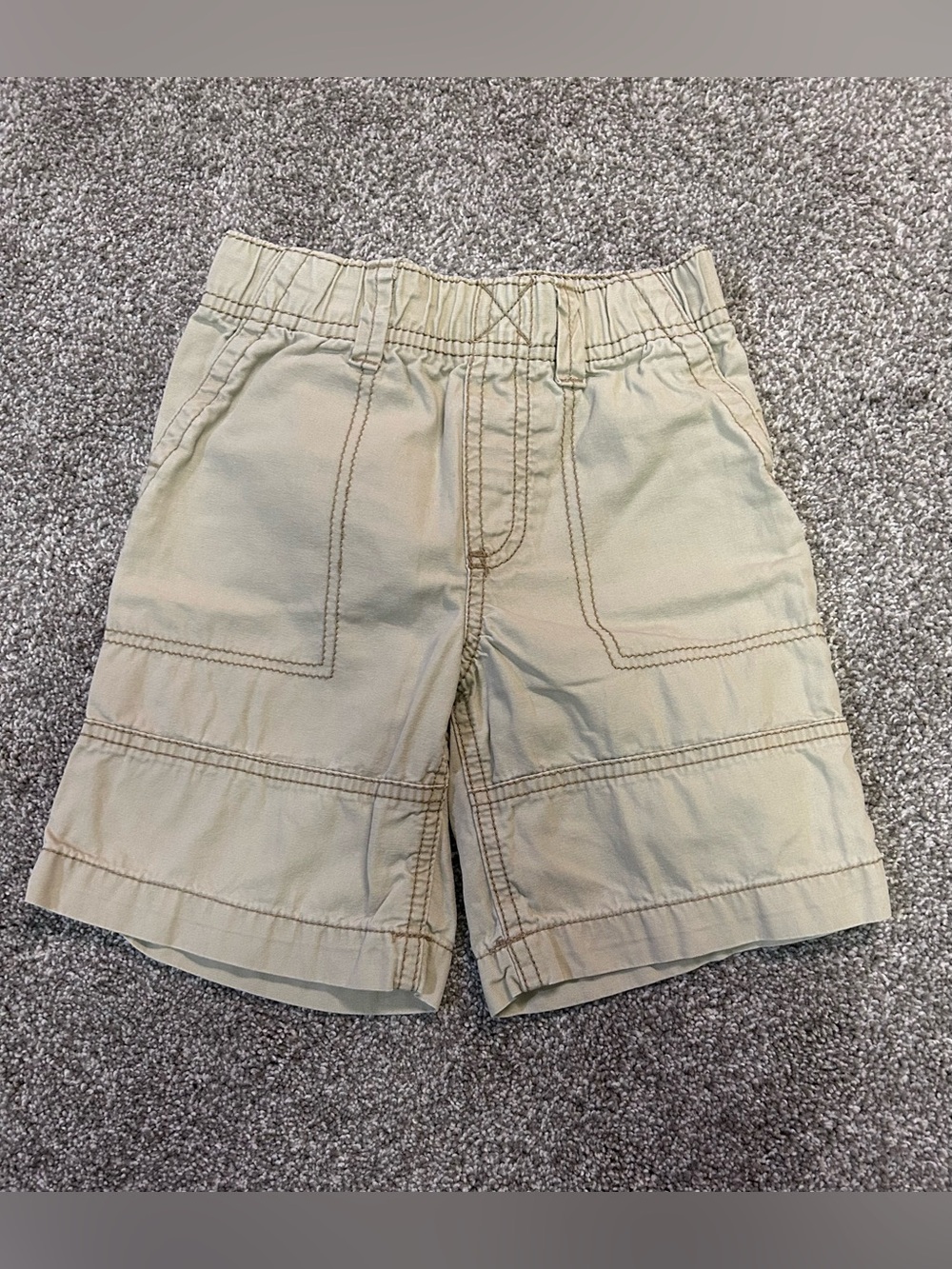 3/$16 Carter's Tan Elastic-Waist Toddler Shorts